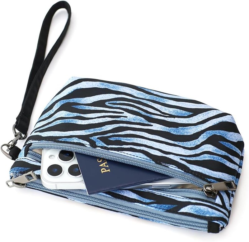 BBORGDC Small Wristlet Wallets for Women, Zip Clutch Bag with Wristlet Pouch, 3-Zipper Original Design - Image 5